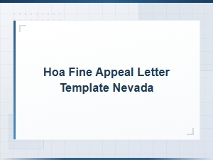 Nevada Hoa Fine Appeal Letter Template and Guide