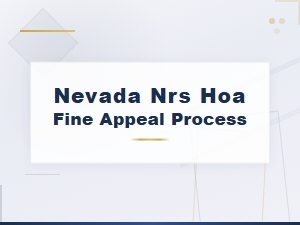 How to Appeal an Hoa Fine Under Nevada Nrs Law