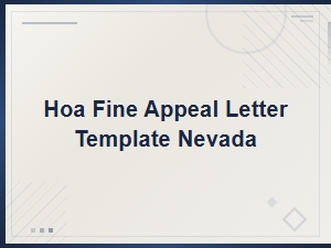 Nevada Hoa Fine Appeal Letter Template